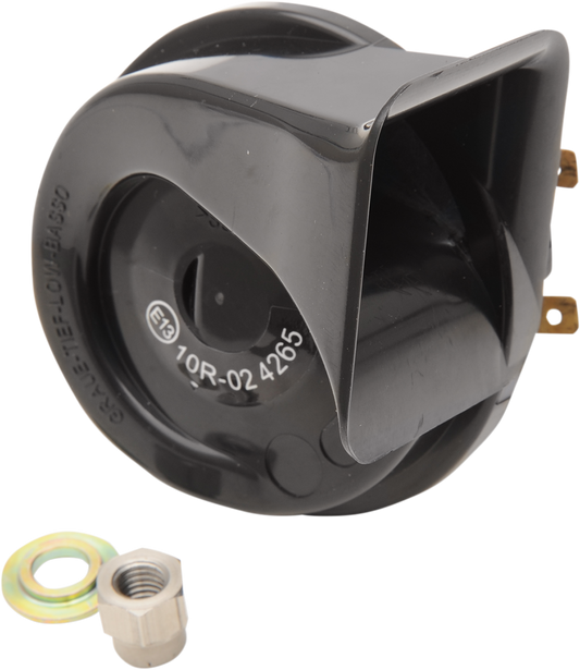Horn - 12 V - Black - '90-'26 Harley Davidson