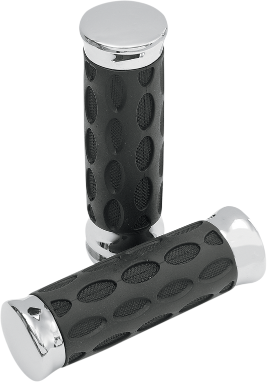 Custom Rubber Grips - Hotop - Chrome/Rubber